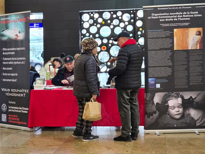 information de la CCDh à la gare Cornavin janvier 2026