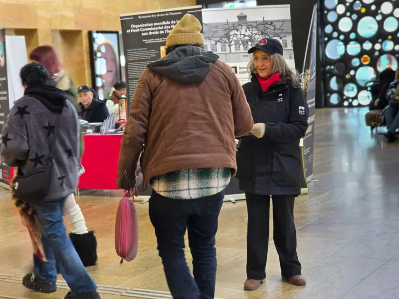 information de la CCDh à la gare Cornavin janvier 2026