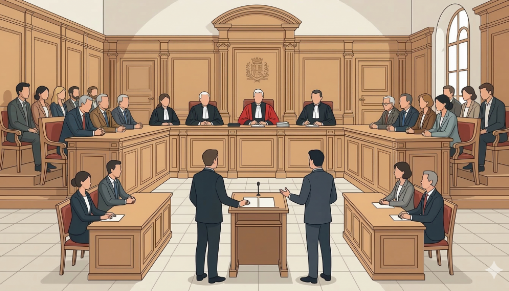 Illustration d'un tribunal